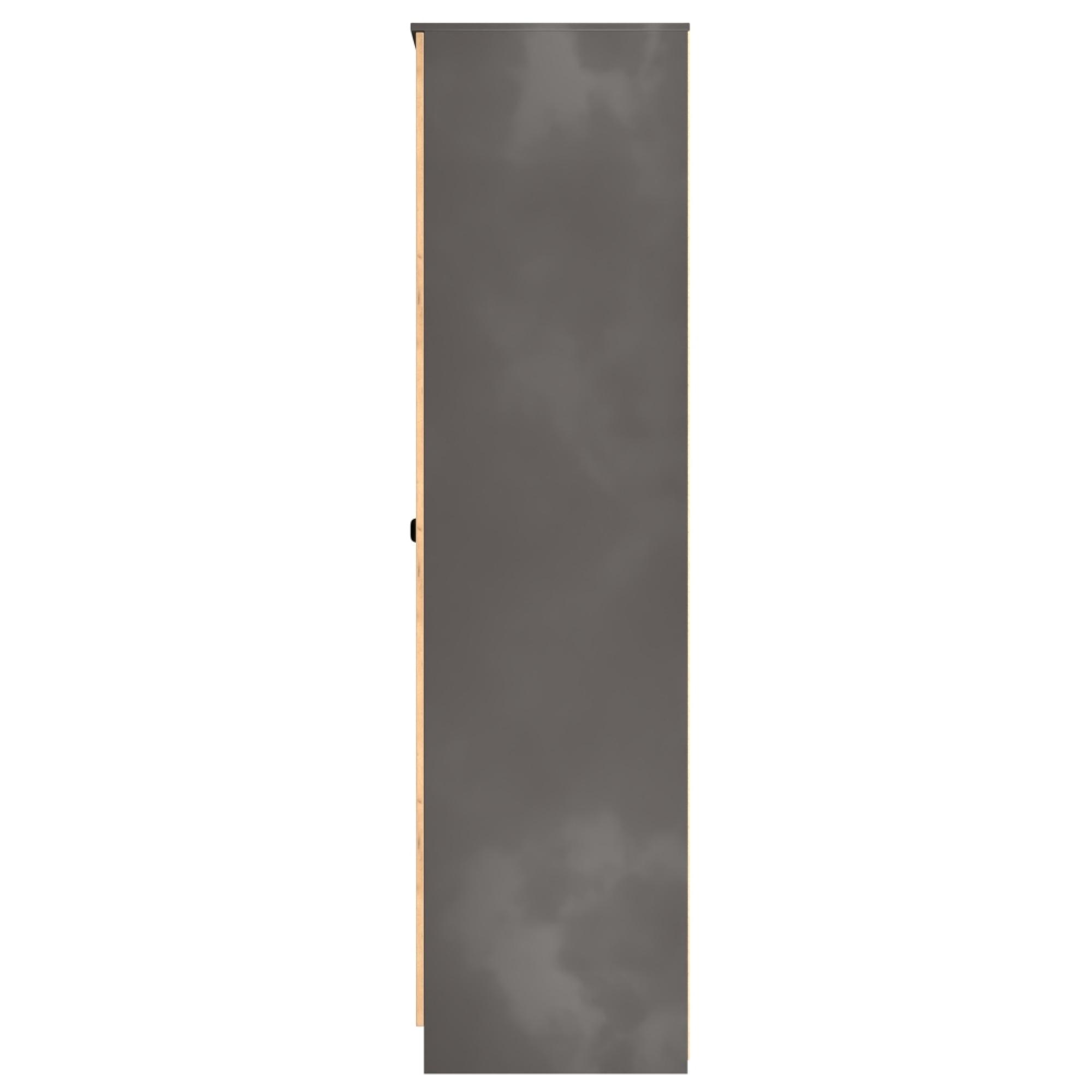 Bora Wardrobe - 2 Door - Gold Craft Oak and Graphite