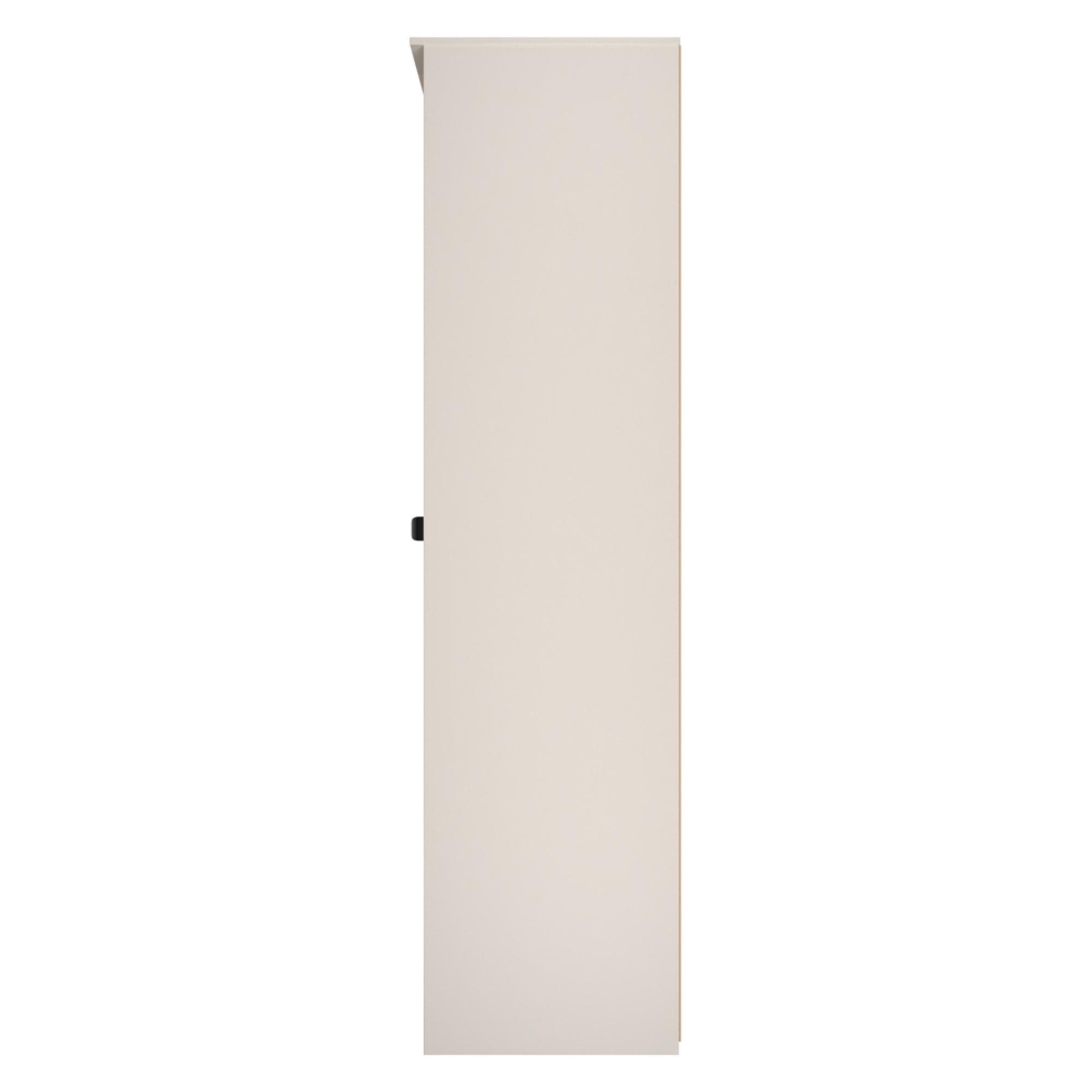 Bora Double Wardrobe - 1 Door - Open Shelf - Gold Craft Oak and Kashmir Matt