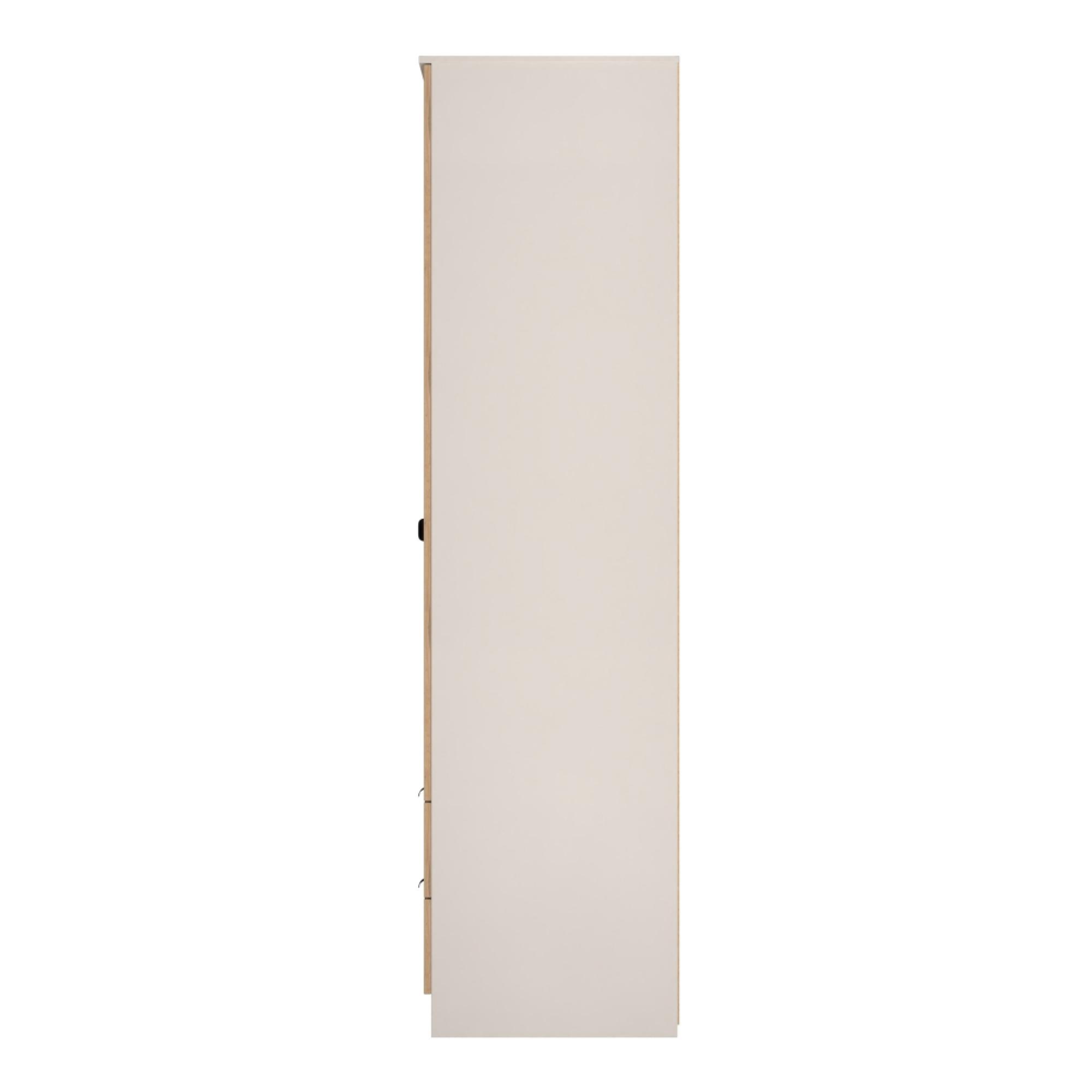 Bora Wardrobe - 2 Door - 2 Drawer - Gold Craft Oak and Kashmir Matt