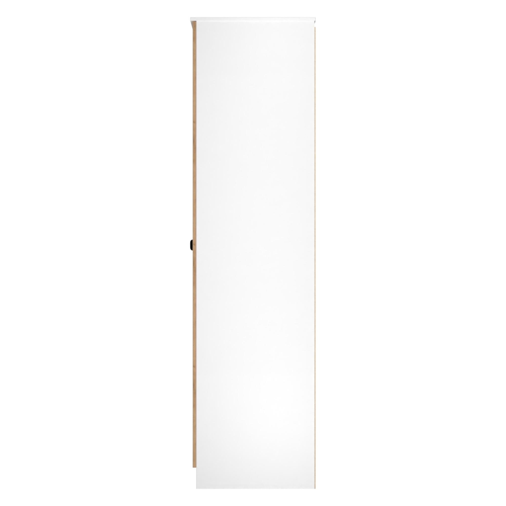 Bora Wardrobe - 2 Door - Gold Craft Oak and White Matt
