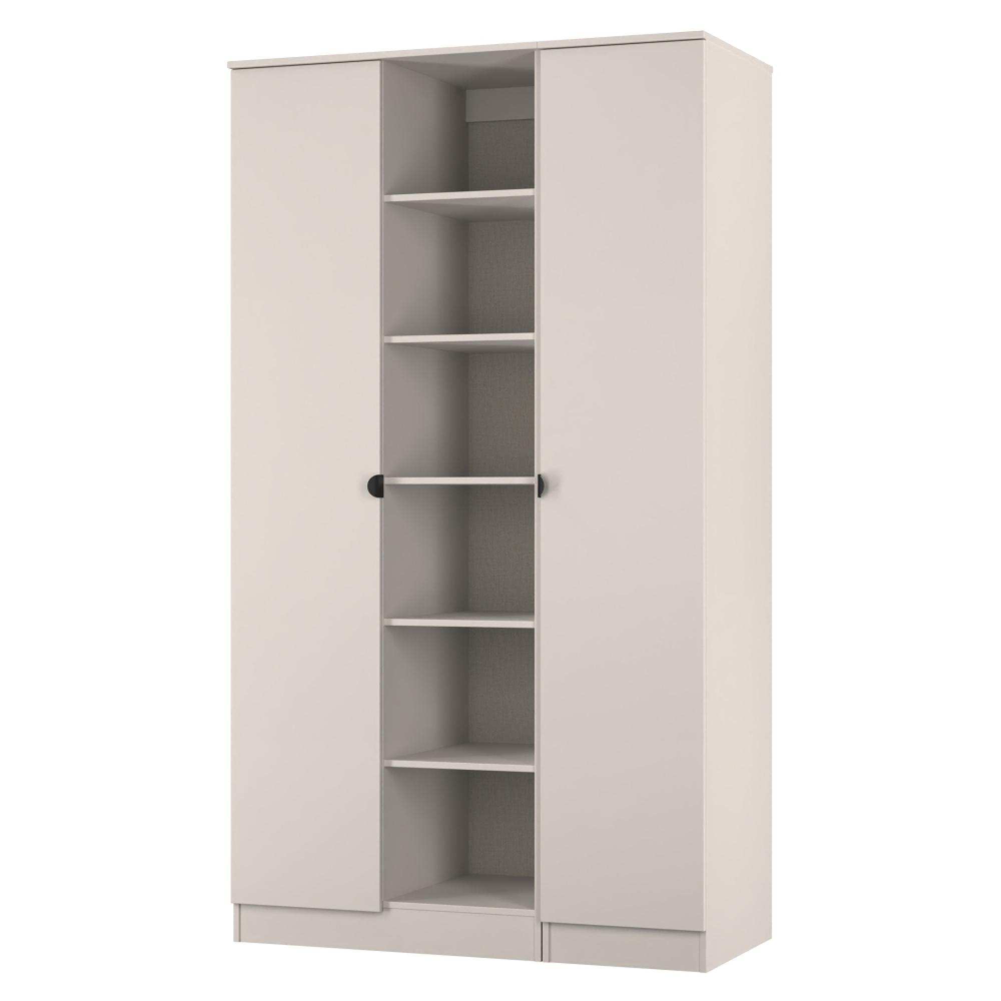 Bora Triple Wardrobe - 2 Door - Open Shelf - Kashmir Matt
