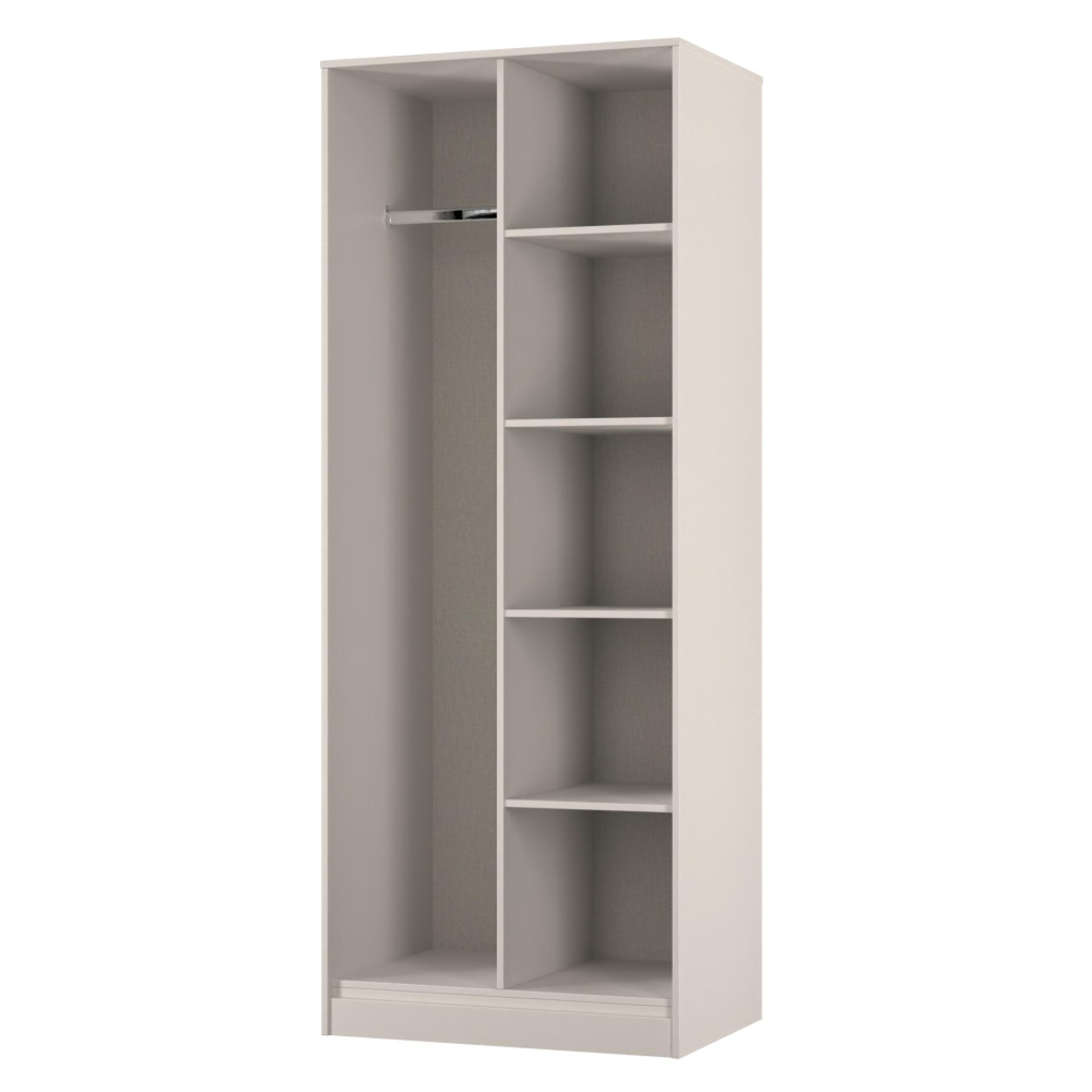 Fluted Wardrobe - Front Open Shelf - Kashmir Matt