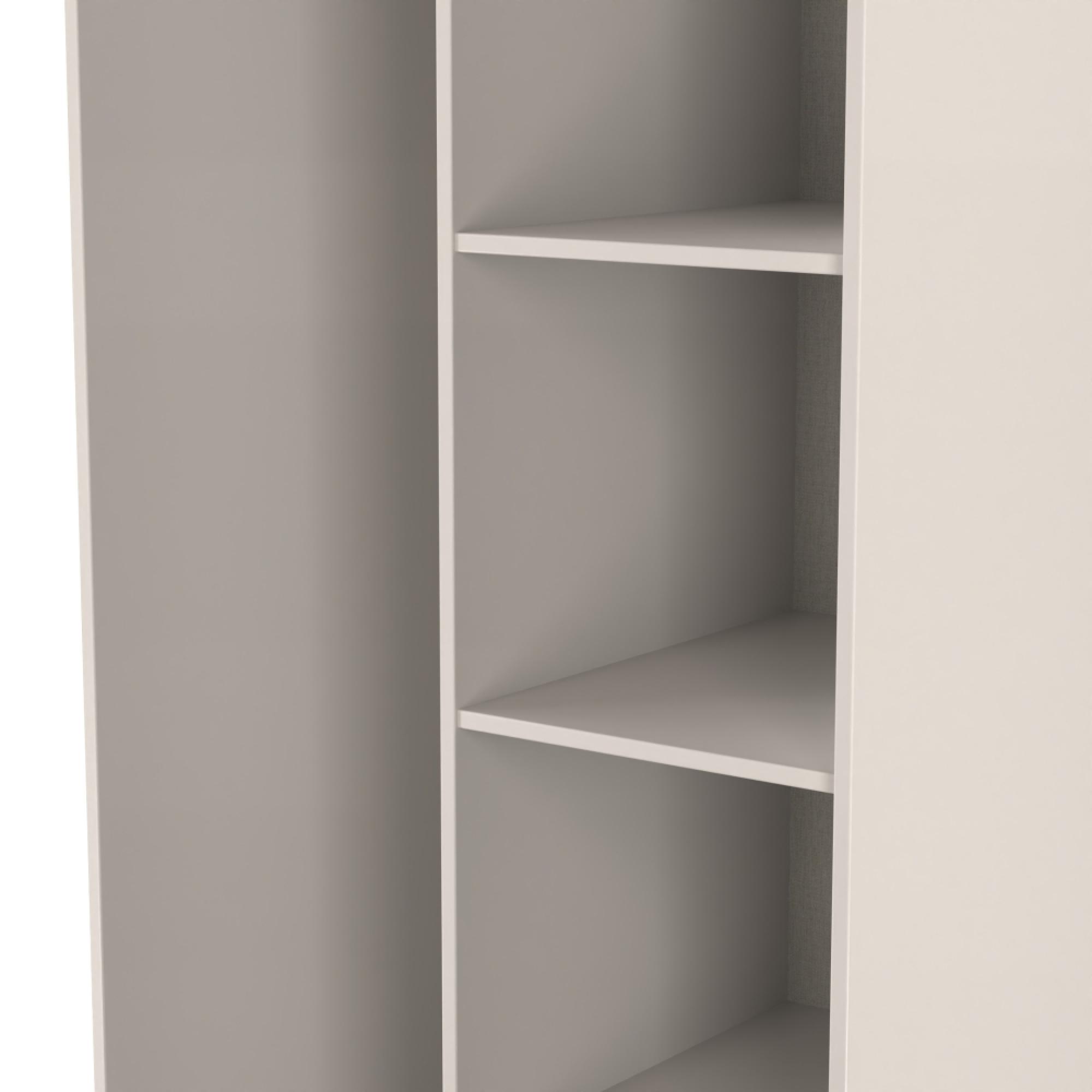 Fluted Wardrobe - Front Open Shelf - Kashmir Matt