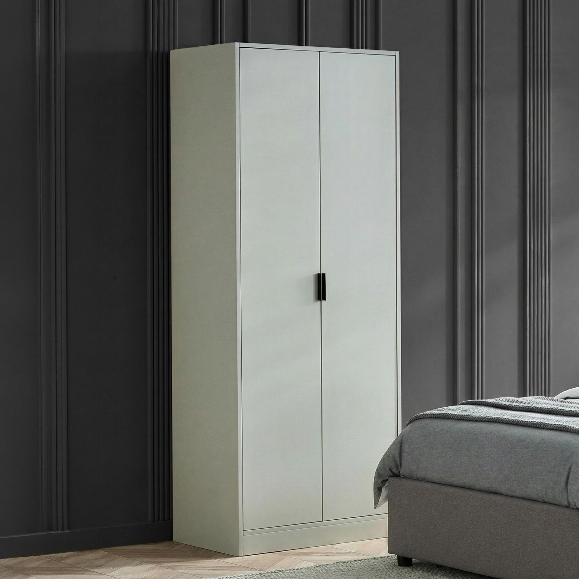 Alba Grey Wardrobe - 2 Door