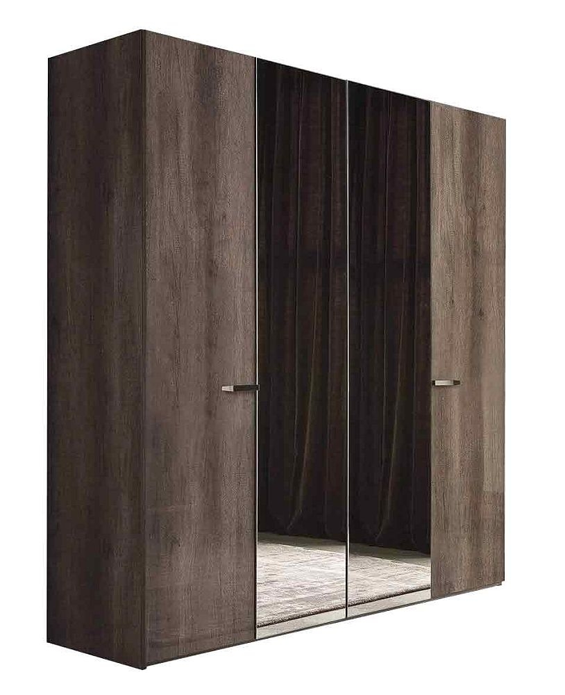 Matera Wardrobe - 4 Door - Wood Grain