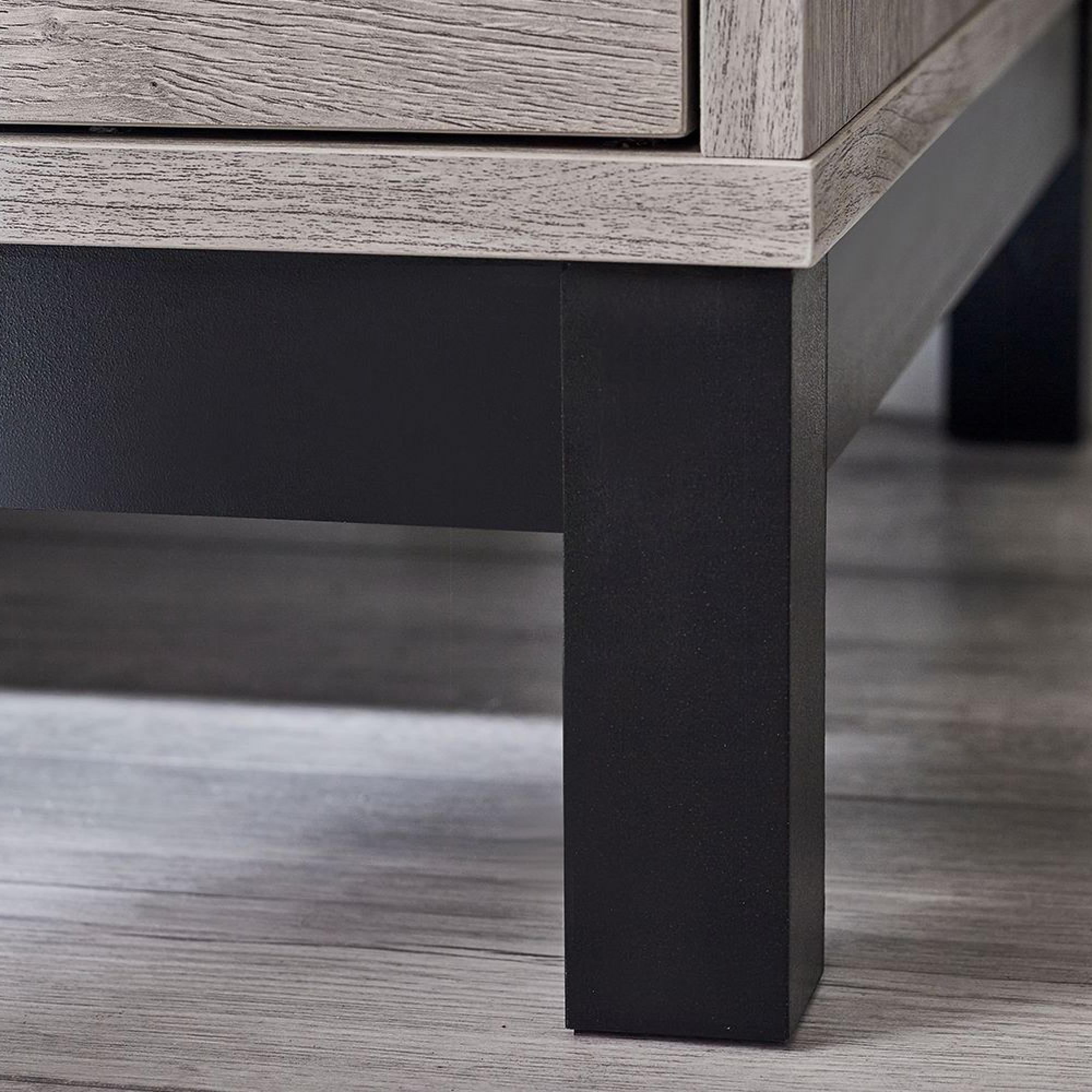 Bali Grey Oak Double Wardrobe - 2 Door - 1 Drawer