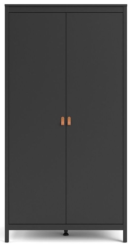 Barcelona Black 2 Door Wardrobe