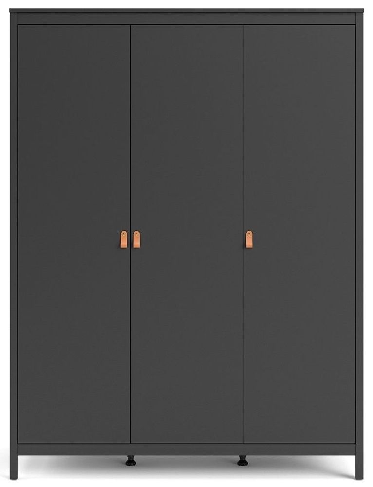 Barcelona Black 3 Door Triple Wardrobe