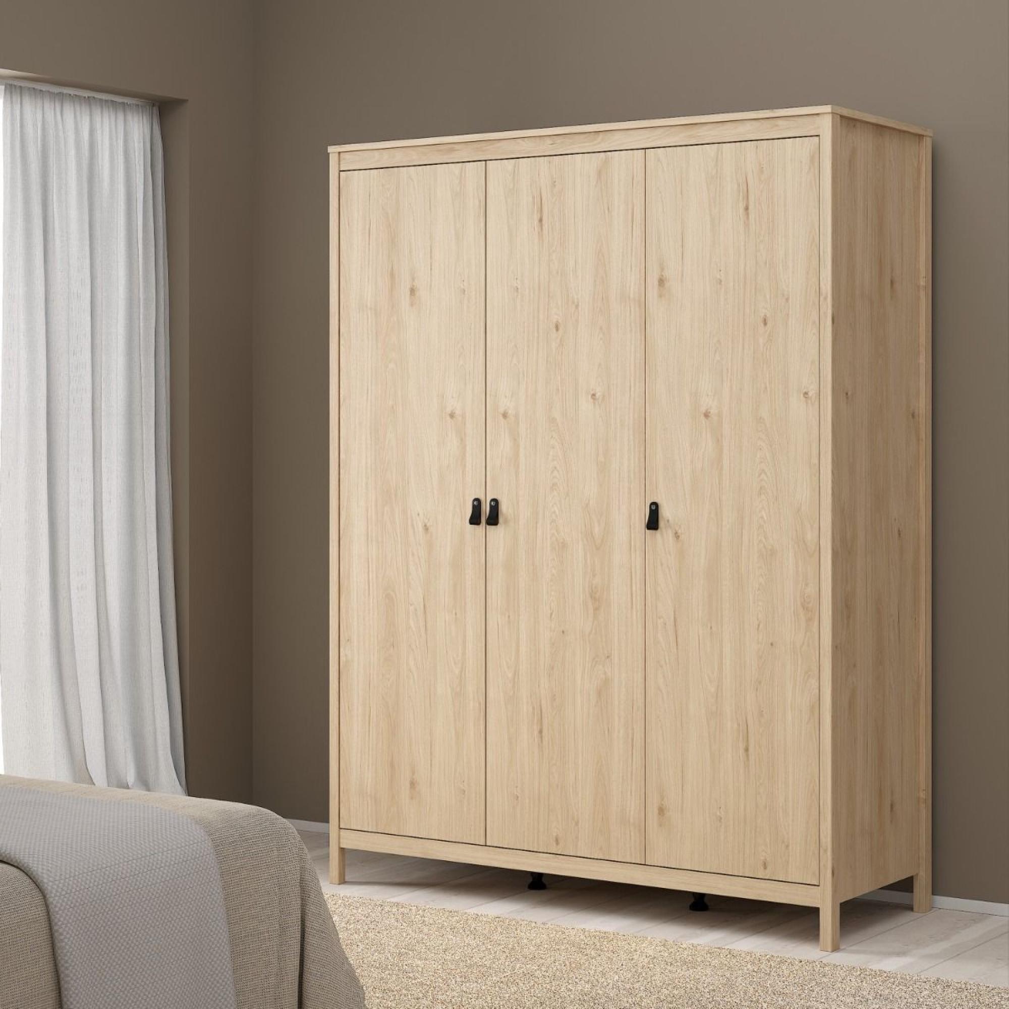 Barcelona Jackson Hickory Oak 3 Door Wardrobe