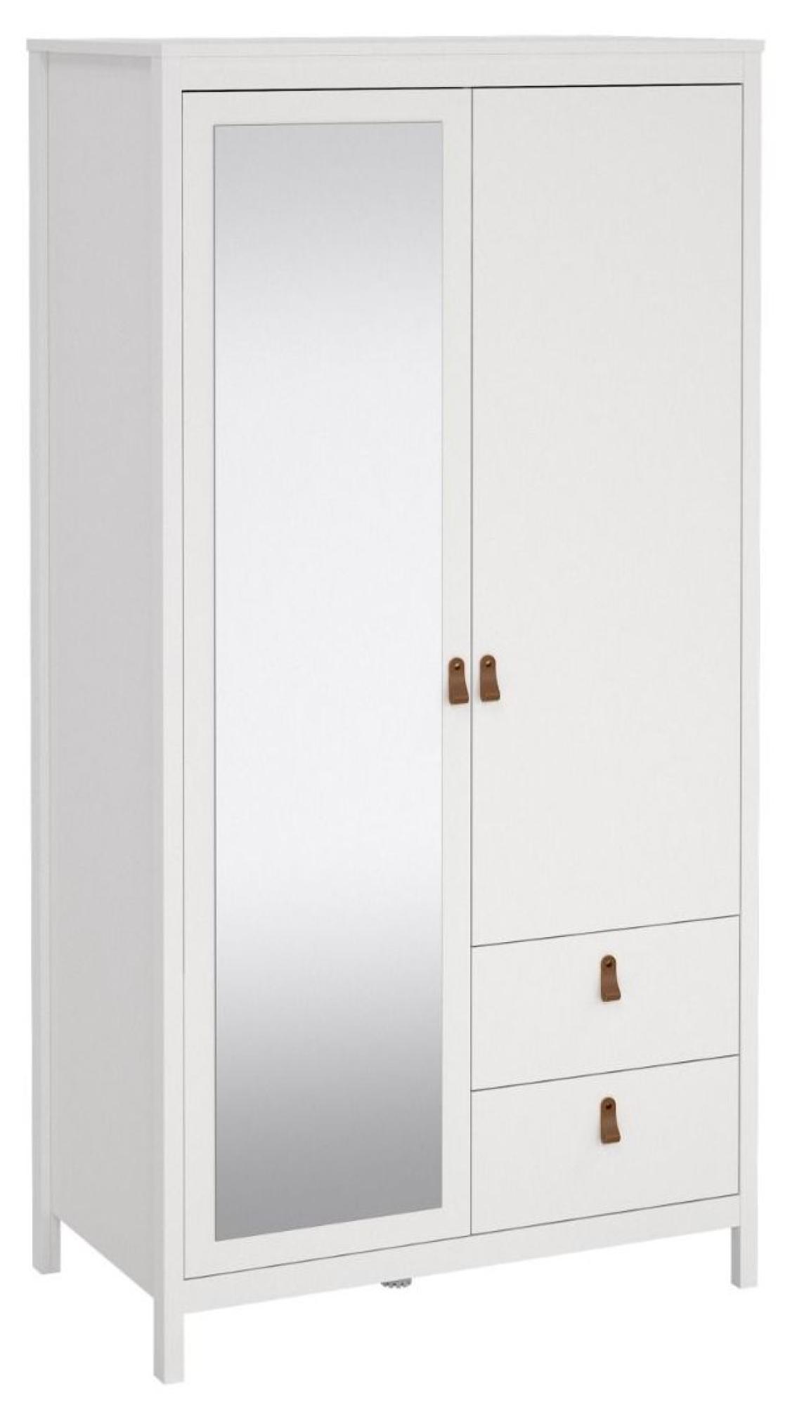 Barcelona Wardrobe - 2 Door - 2 Drawer - Combi - White