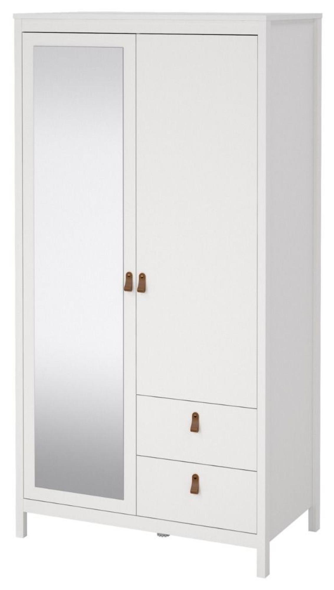 Barcelona Wardrobe - 2 Door - 2 Drawer - Combi - White