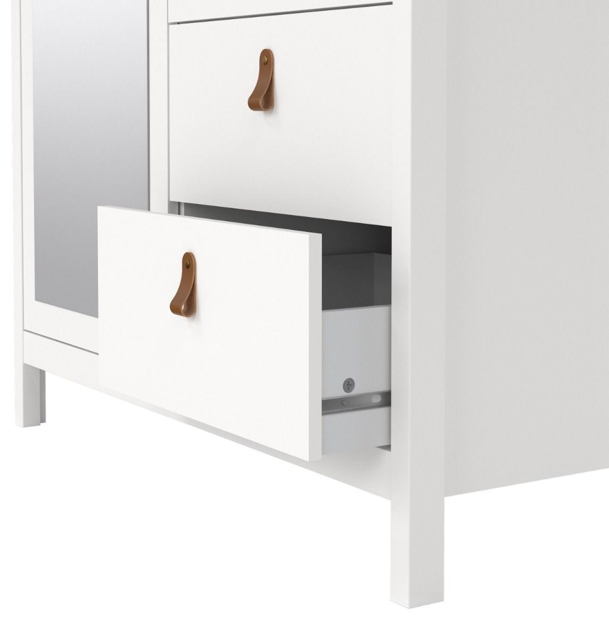 Barcelona Wardrobe - 2 Door - 2 Drawer - Combi - White