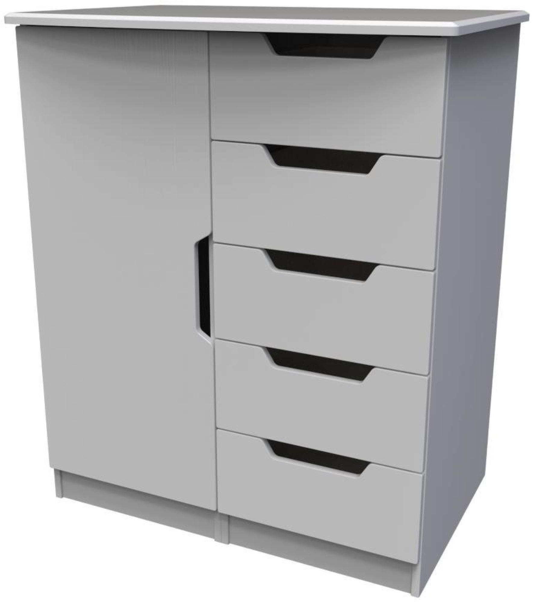 Bella Wardrobe - 1 Door - Midi - Grey