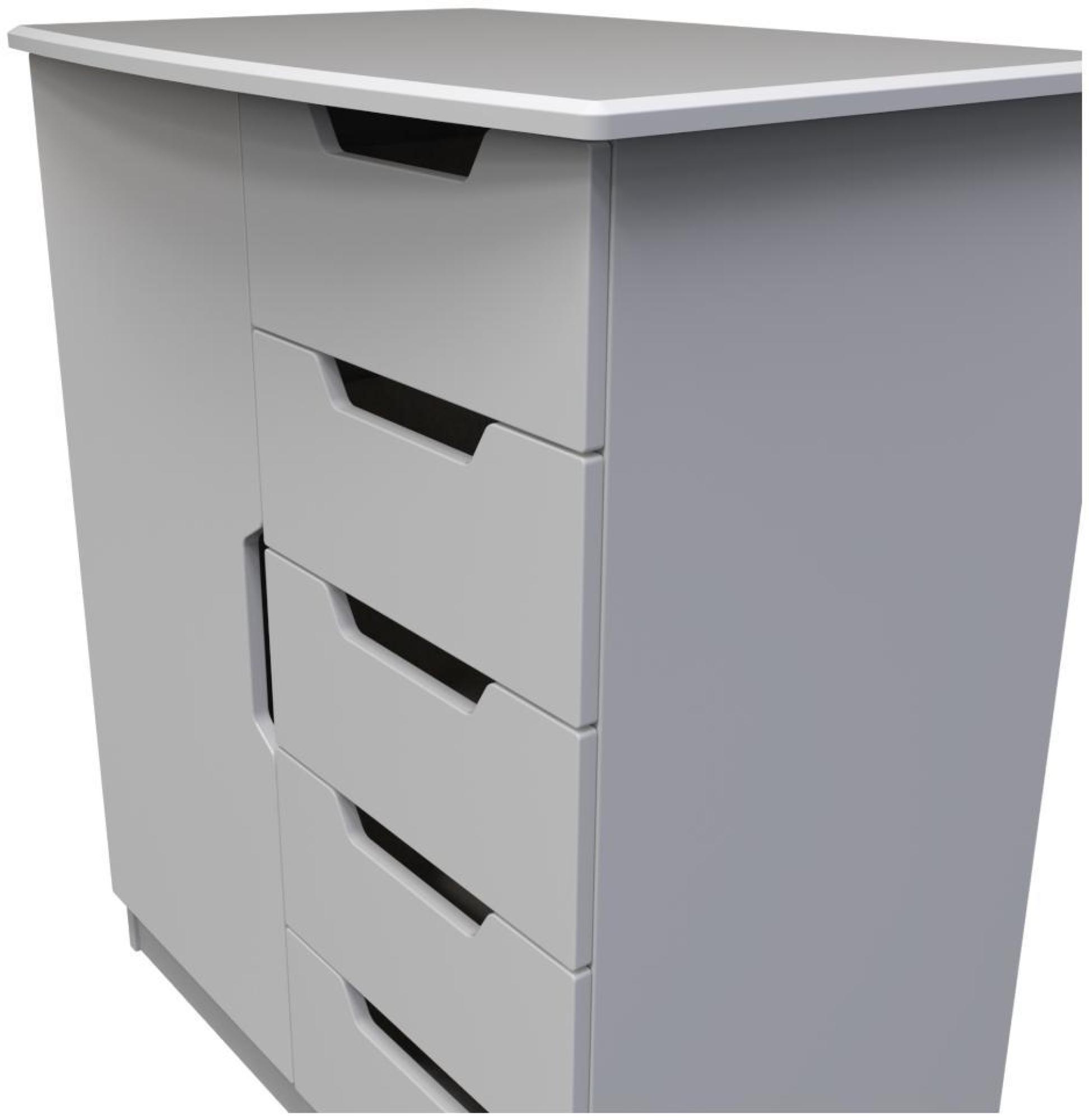 Bella Wardrobe - 1 Door - Midi - Grey