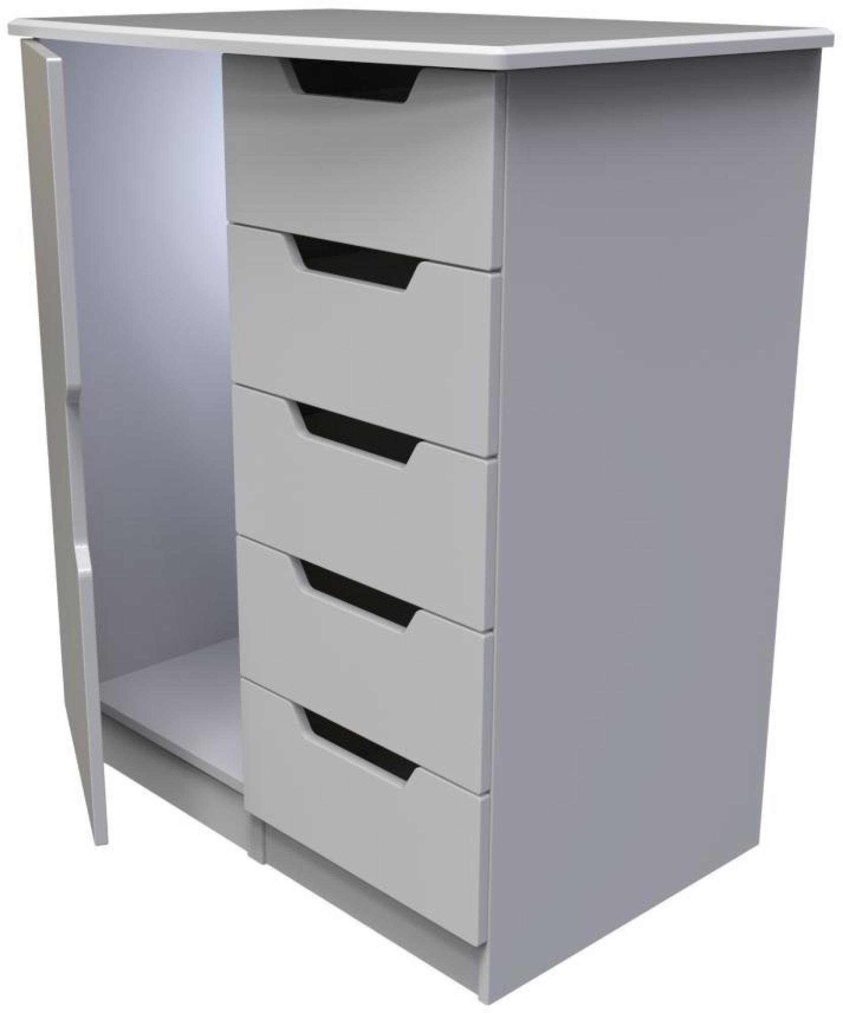 Bella Wardrobe - 1 Door - Midi - Grey