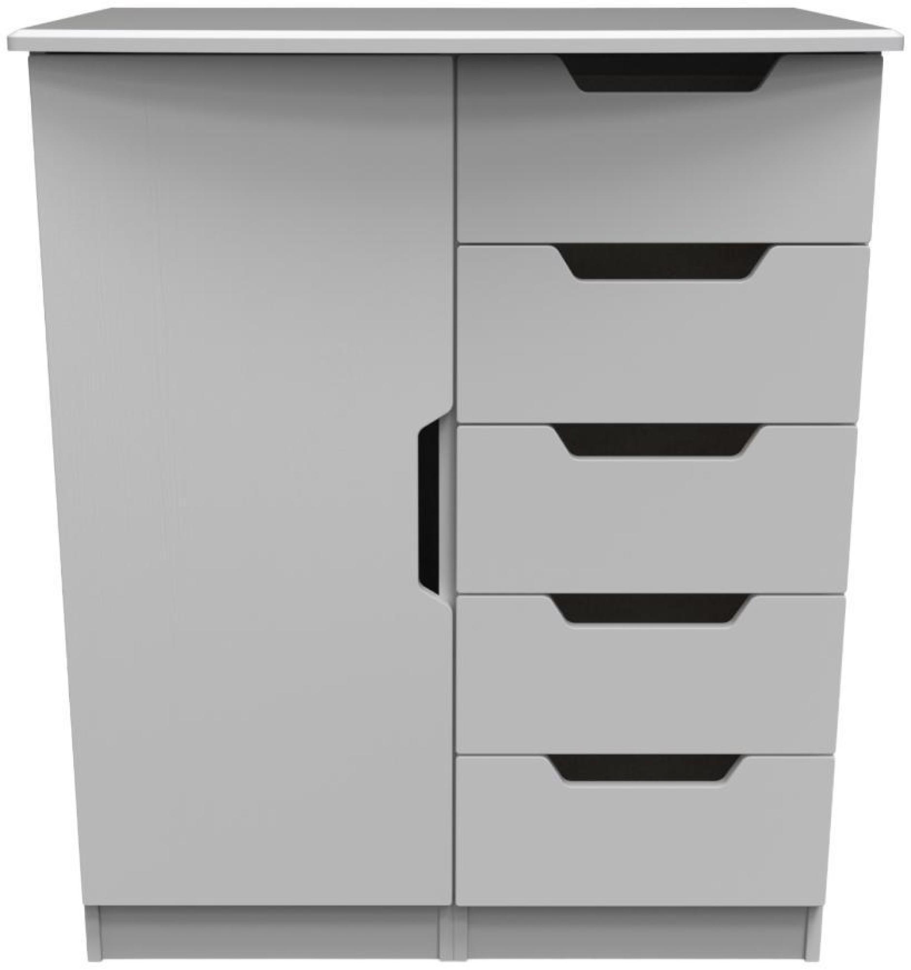 Bella Grey 1 Door Midi Wardrobe
