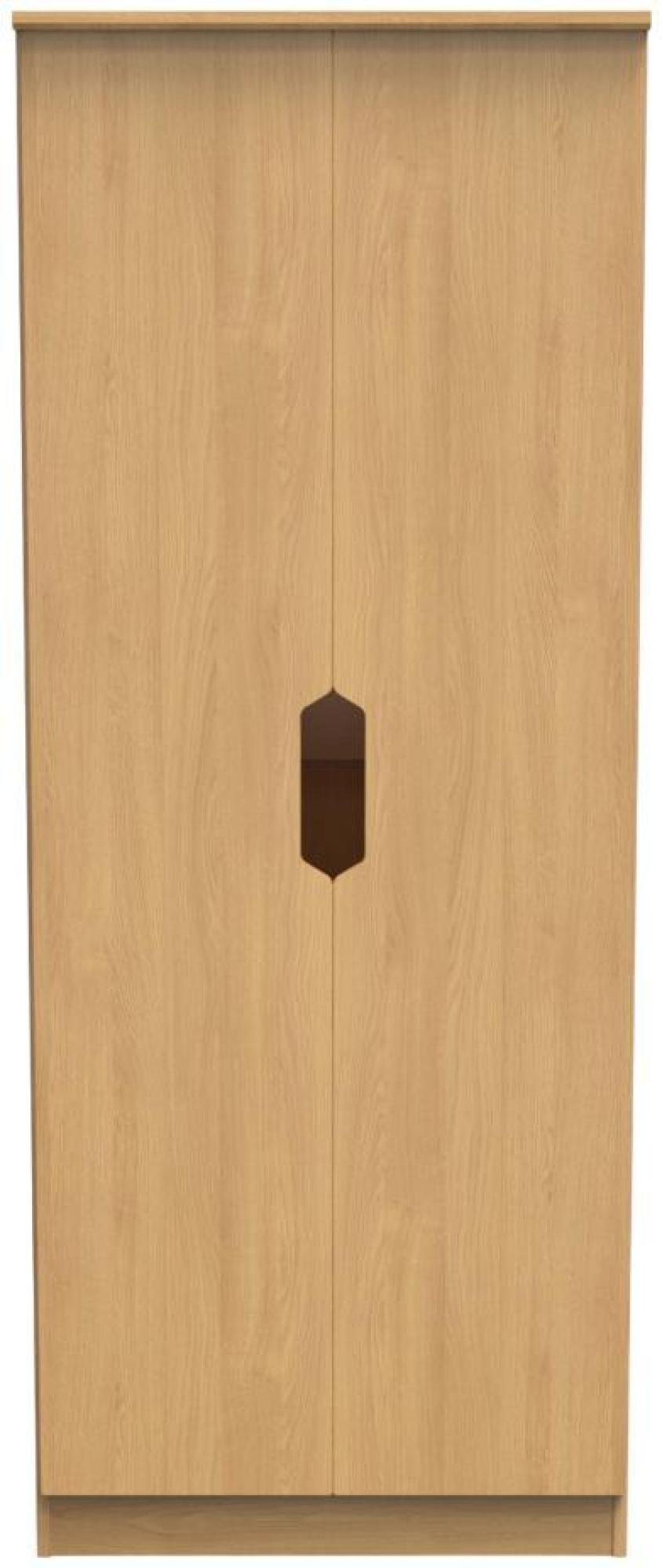 Bella Wardrobe - 2 Door - Plain - Tall - Oak