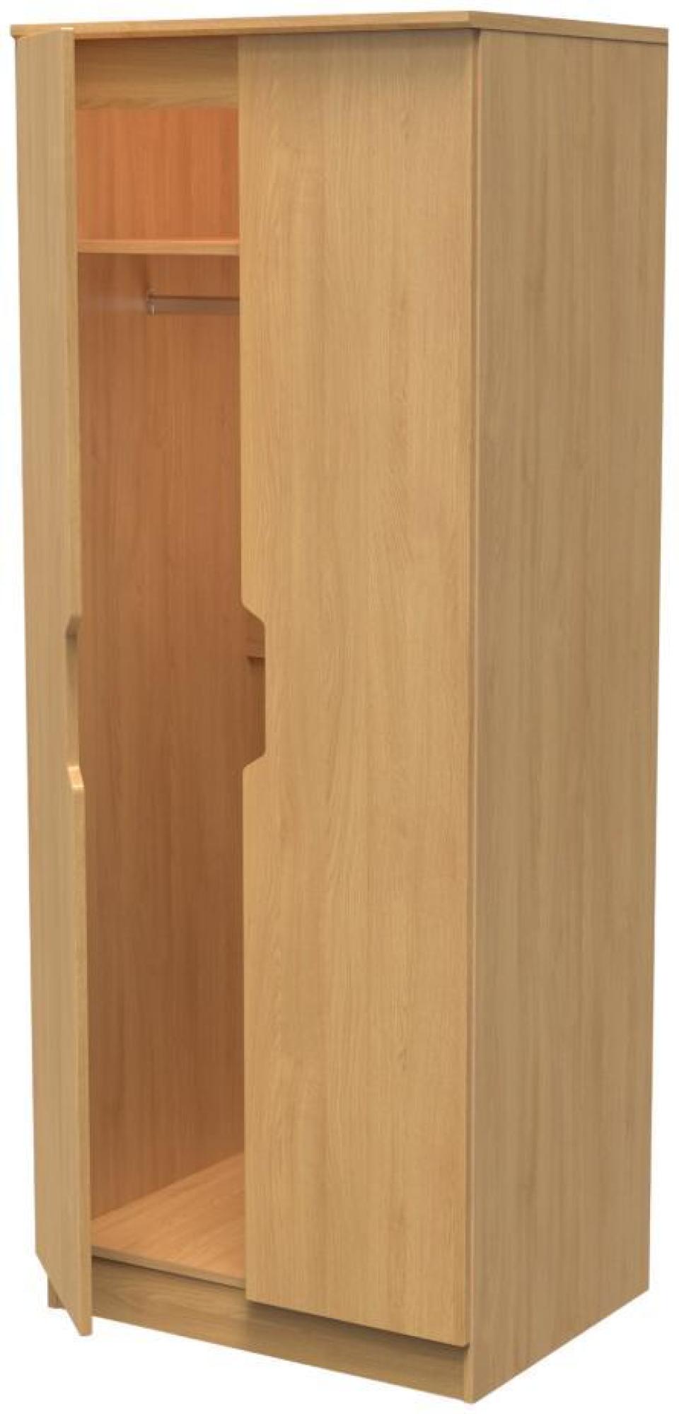 Bella Wardrobe - 2 Door - Plain - Tall - Oak