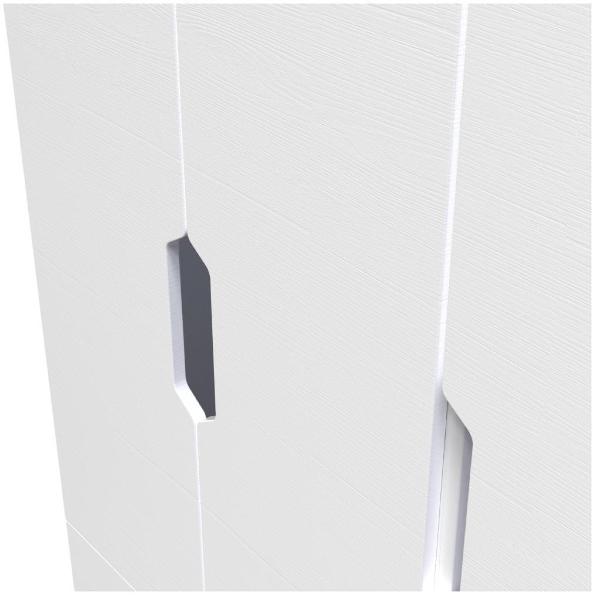 Bella Wardrobe - 3 Door - Triple - with LHF 2 Drawers - White