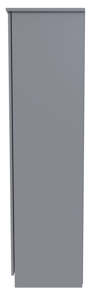 Beverley Wardrobe - 3 Door - Tall Triple - with 1 Mirror - Grey