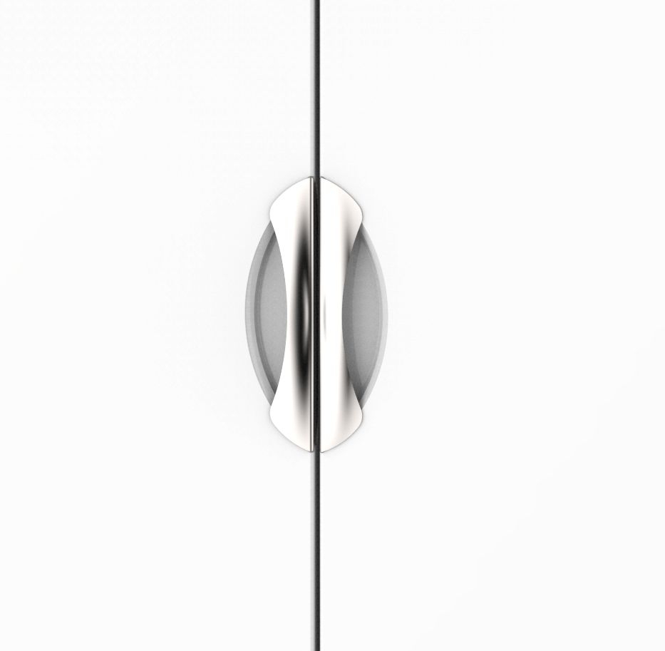 Camden Wardrobe - 2 Door with 1 Mirror - White Gloss and Oak