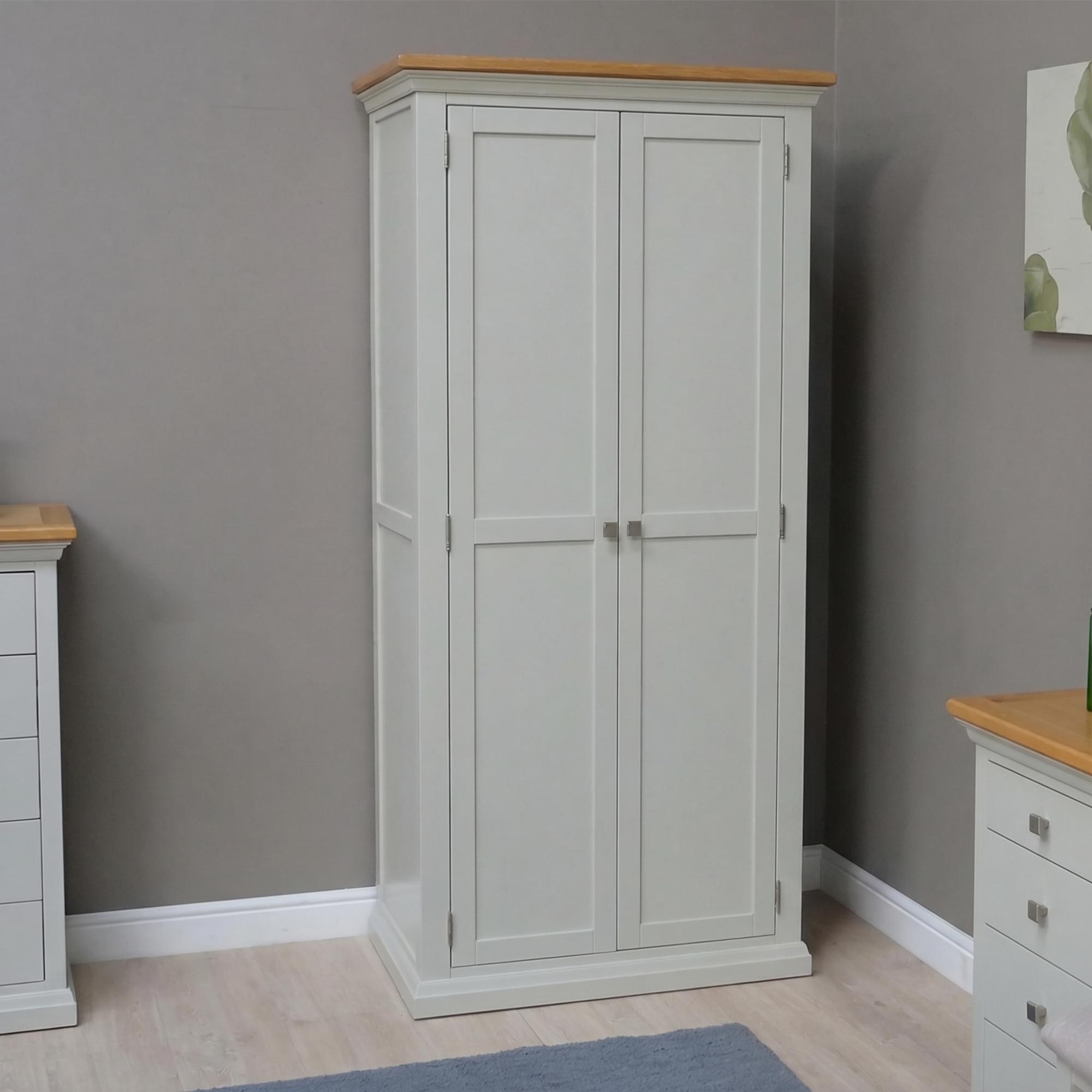 Cotswold Wardrobe - 2 Door - Oak and Painted