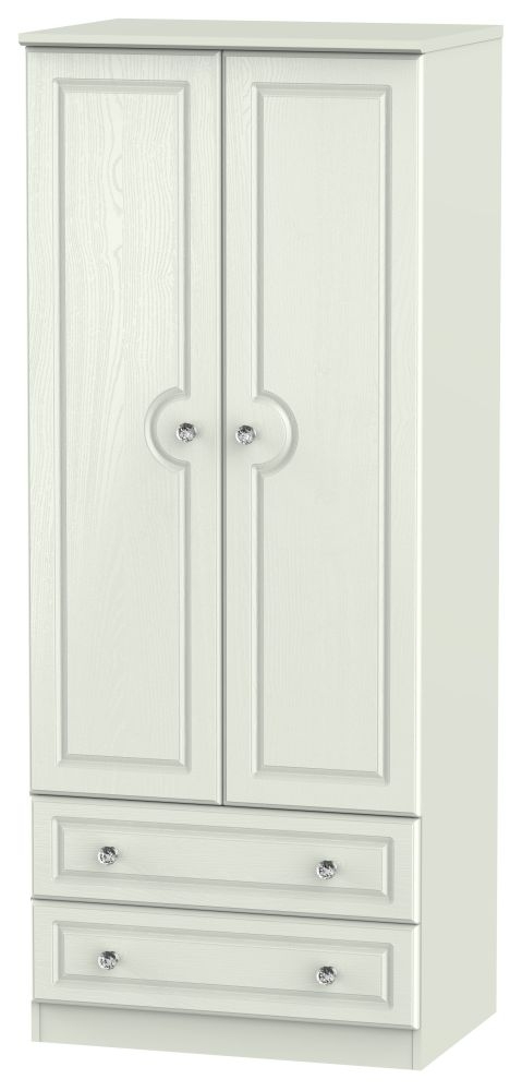 Crystal Cashmere 2 Door 2 Drawer Double Wardrobe