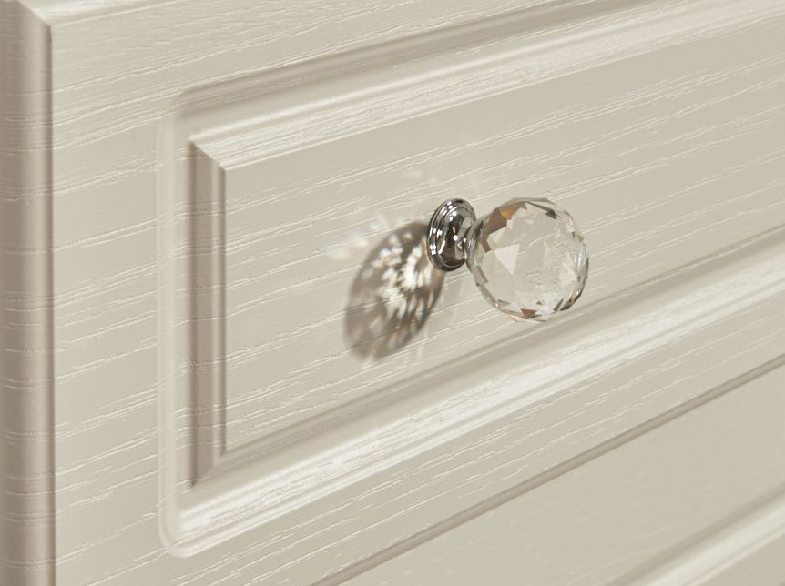 Crystal Combi Wardrobe - 2 Door - 1 Mirror - RHF 3 Drawers - Cashmere