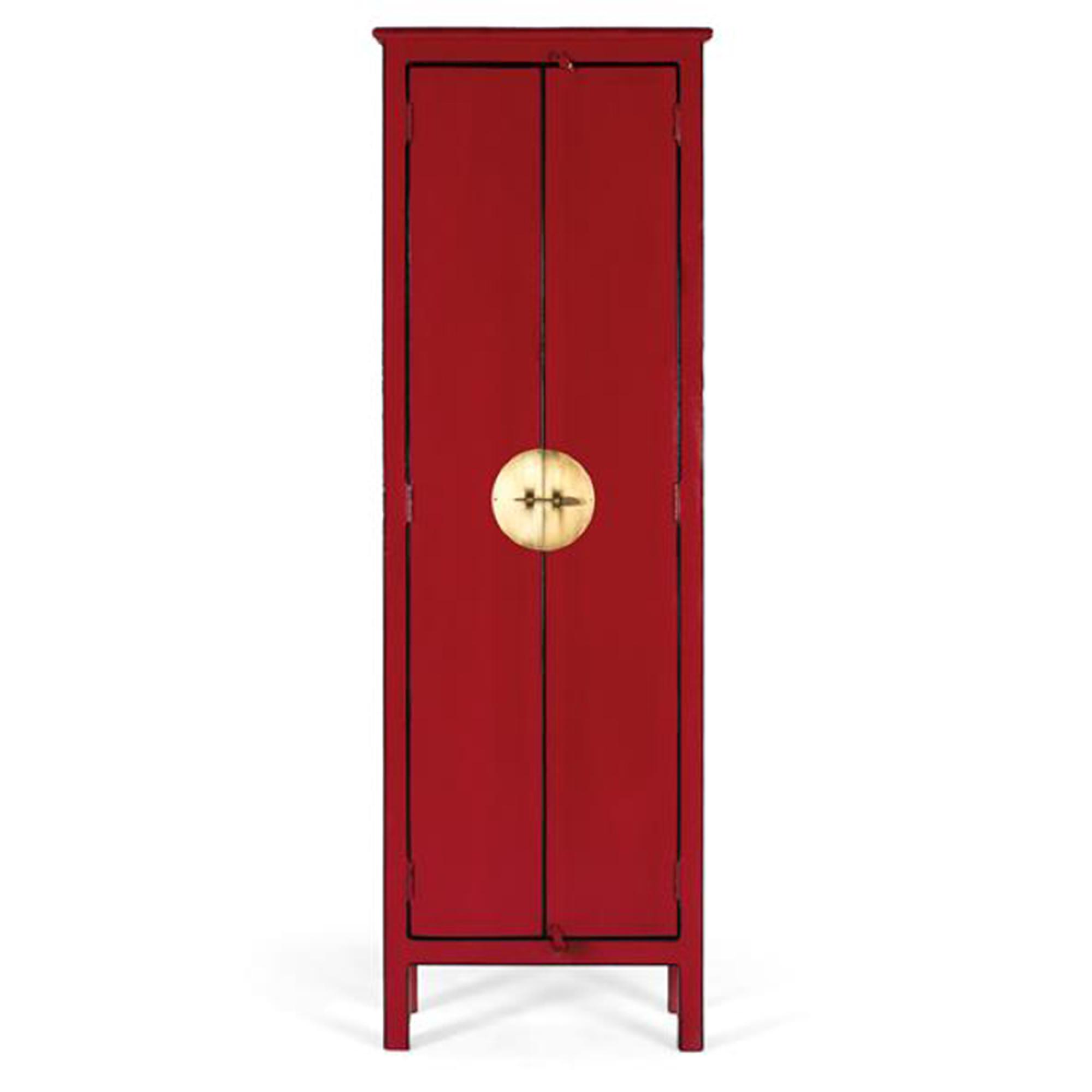 Elderon Wardrobe - 2 Door - Red - Mango Wood
