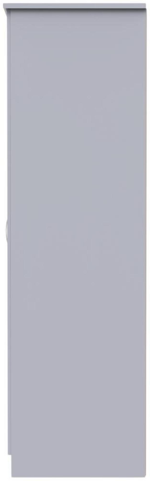 Eve Wardrobe - 2 Door - Combi - 1 Mirror - Grey