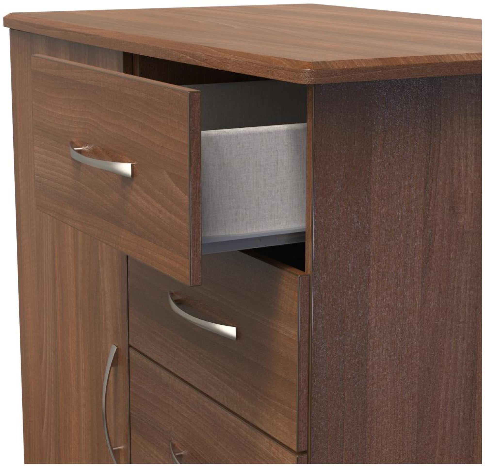 Eve Wardrobe - 1 Door - Midi - Walnut