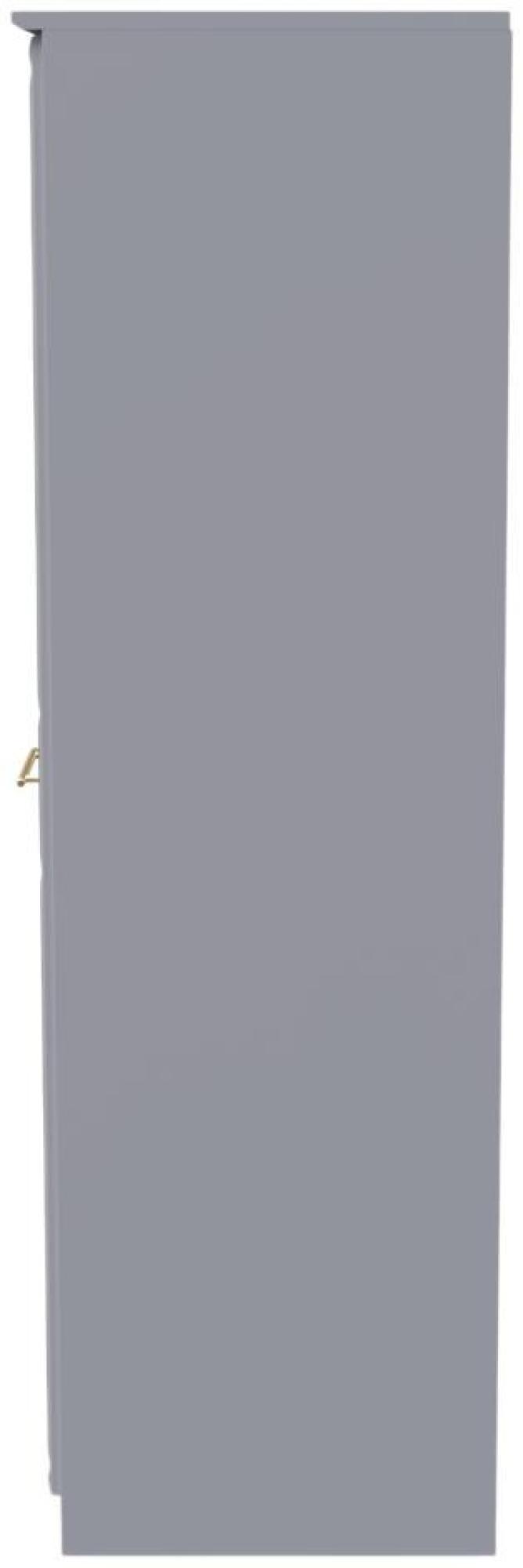 Faye Wardrobe - 3 Door - Triple - LHF 2 Drawers - Grey