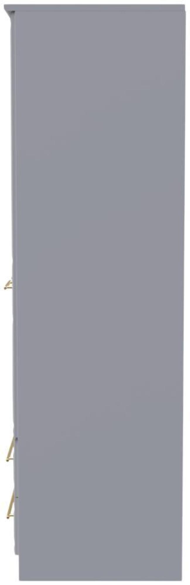 Faye Wardrobe - 2 Door - 2 Drawer - Double - Grey Ash