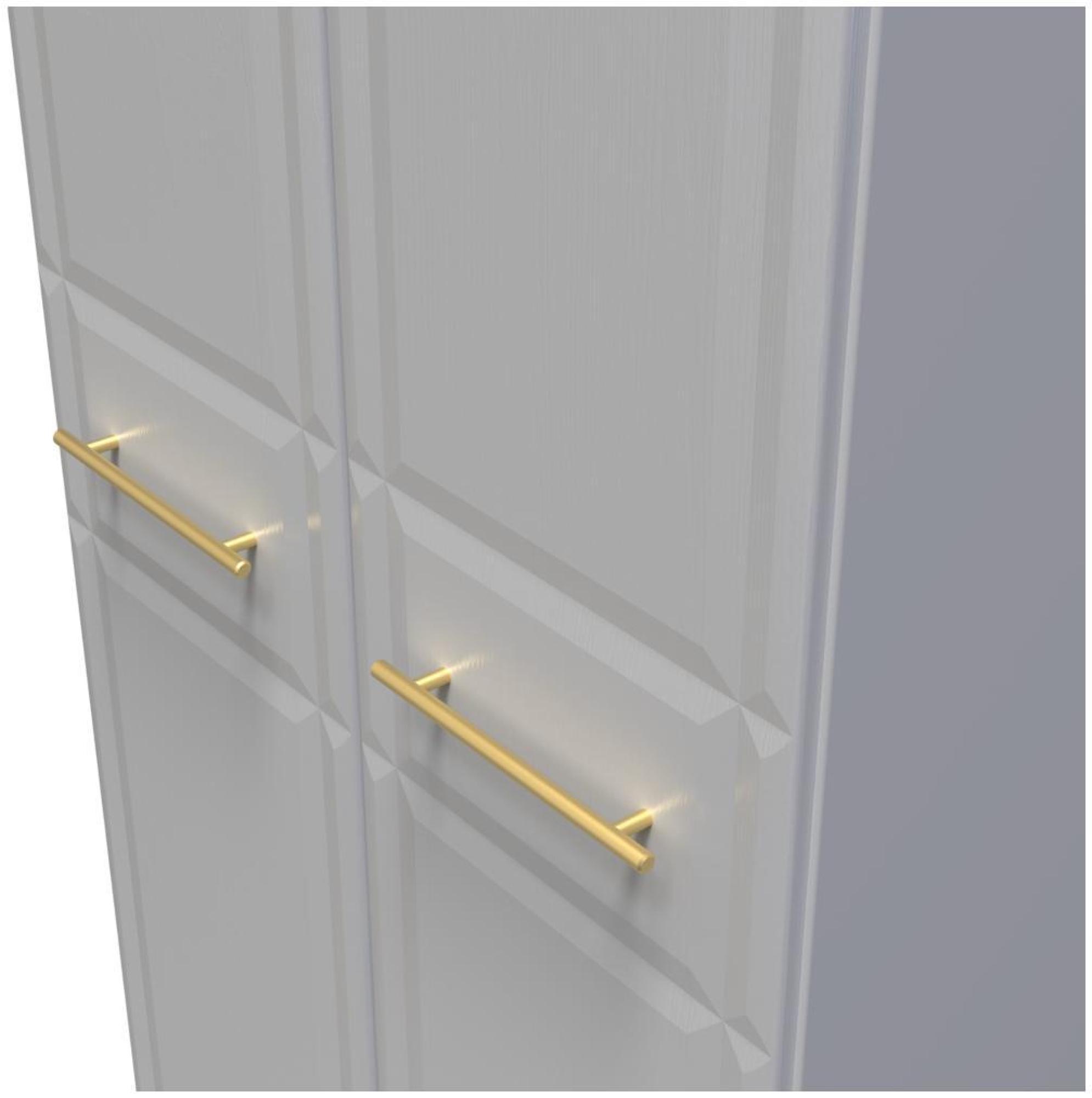 Faye Wardrobe - 2 Door - Plain - Tall - Grey Ash