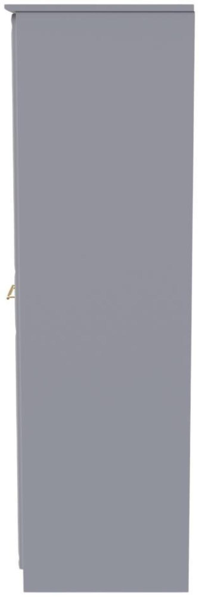 Faye Wardrobe - 3 Door - Triple - LHF 2 Drawers - Grey Ash