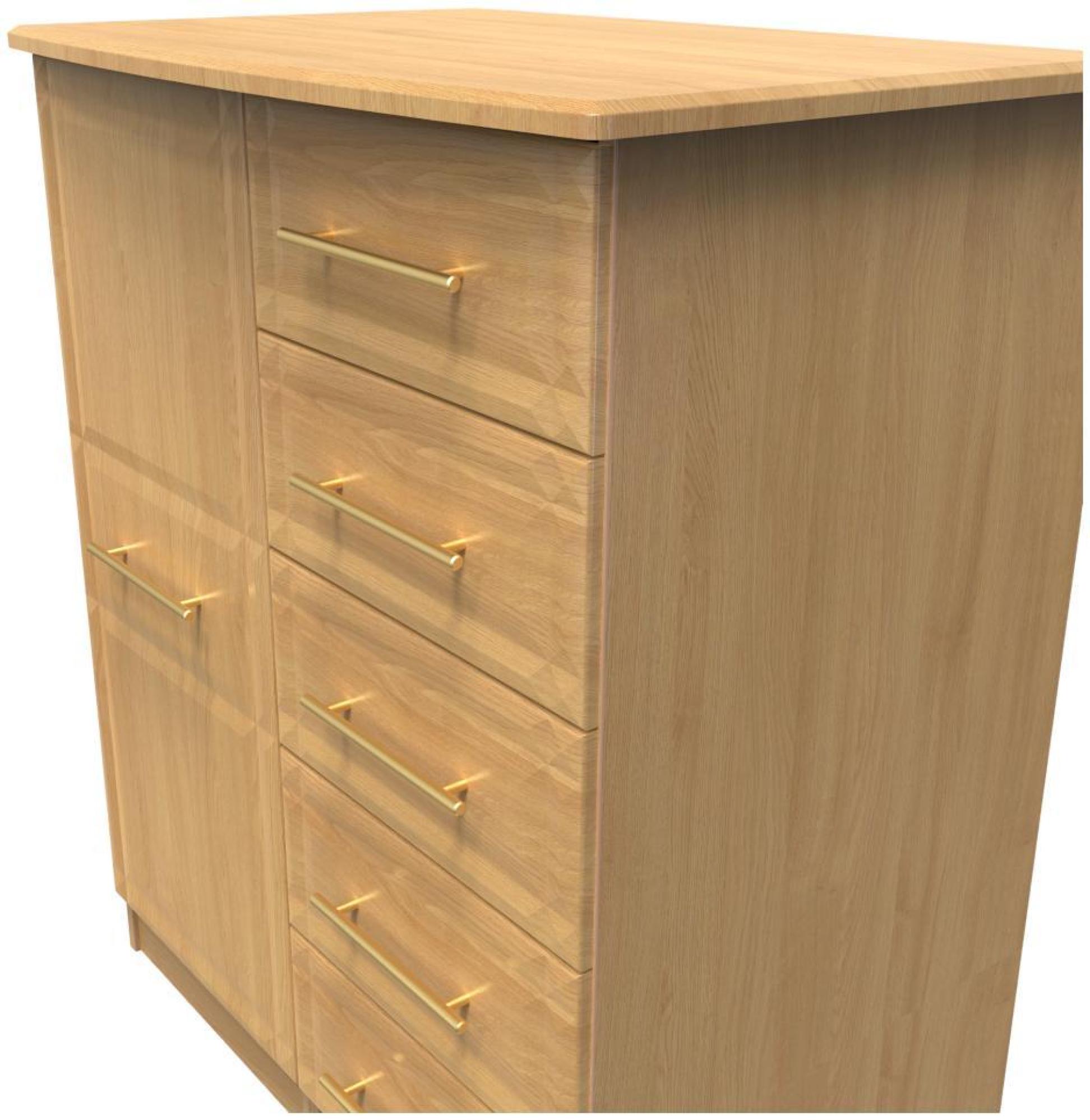 Faye Wardrobe - 1 Door - Midi - Oak