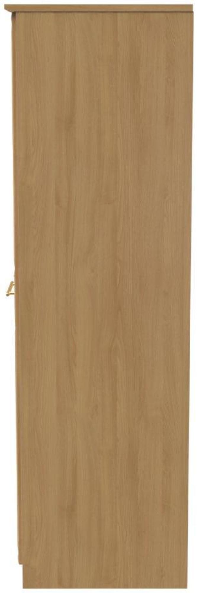 Faye Wardrobe - 2 Door - Plain - Tall - Oak