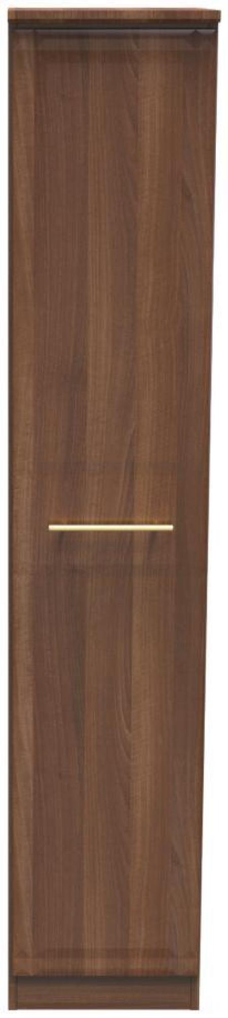Faye Walnut Effect 1 Door Single Wardrobe