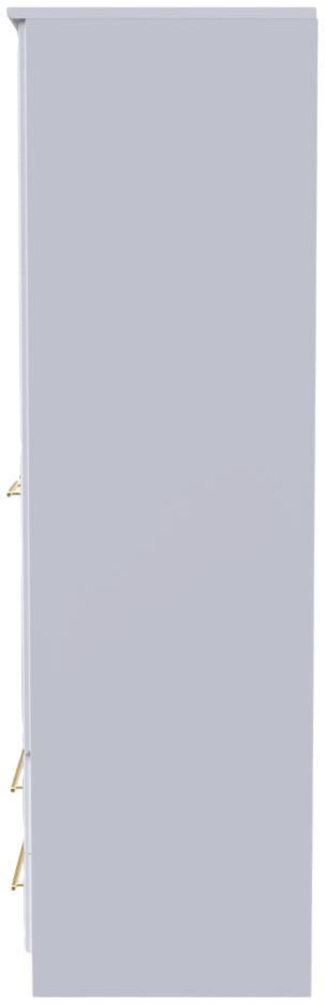 Faye Wardrobe - 2 Door - 2 Drawer - Double - White