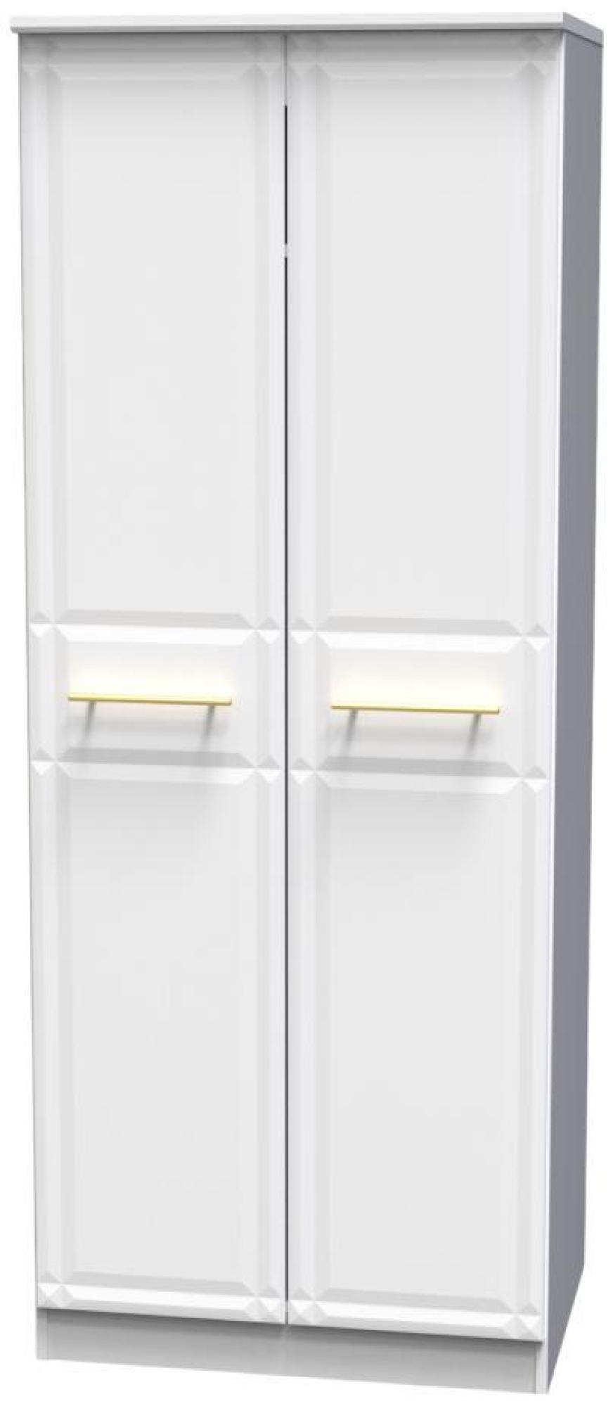 Faye Wardrobe - 2 Door - Plain - Tall - White