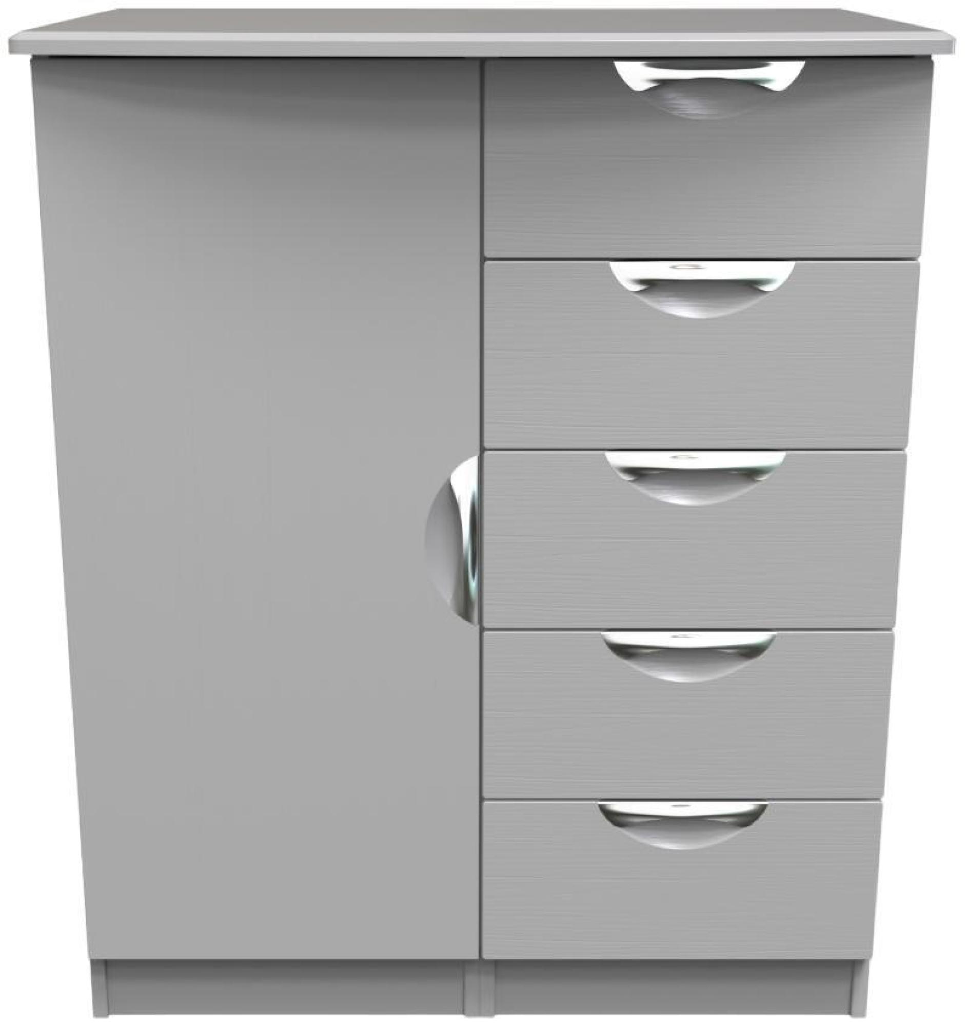 Flora Grey Ash 1 Door Midi Wardrobe