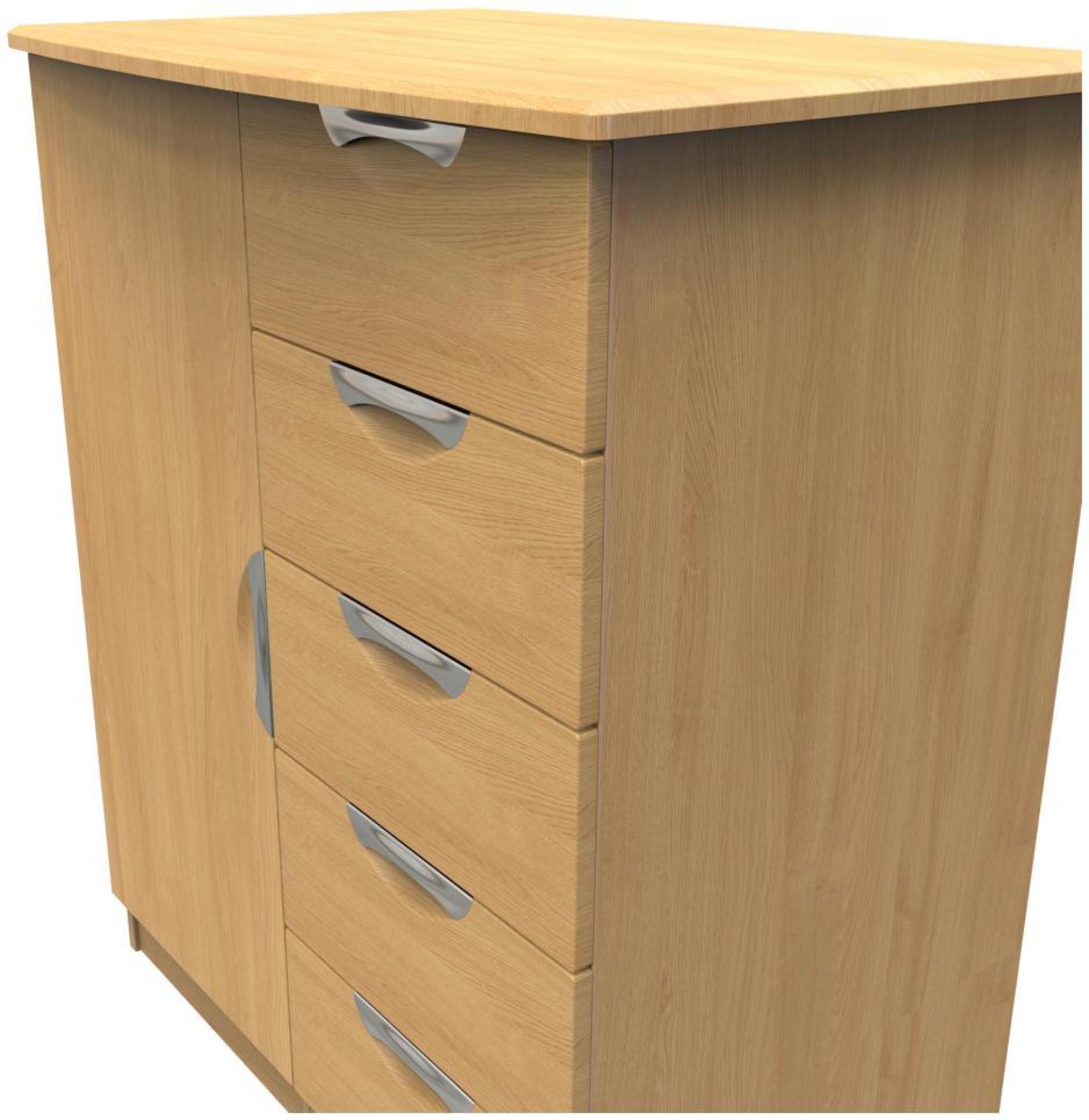 Flora Wardrobe - 1 Door - Midi - Oak