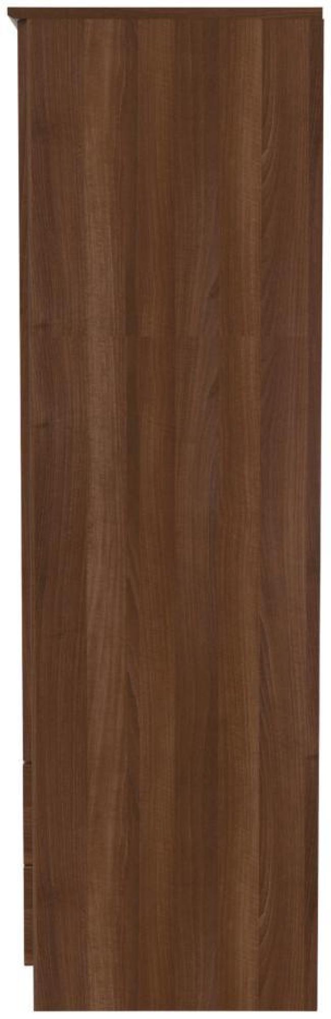 Flora Wardrobe - 2 Door - 2 Drawer - Double - Walnut