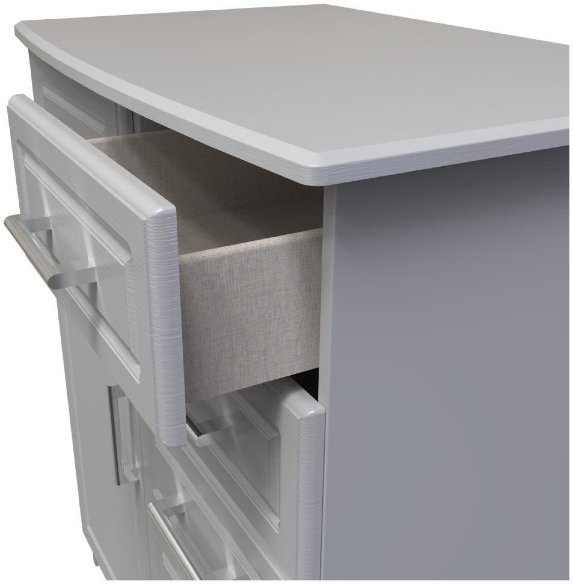 Gina Wardrobe - 1 Door - Midi - Grey Ash
