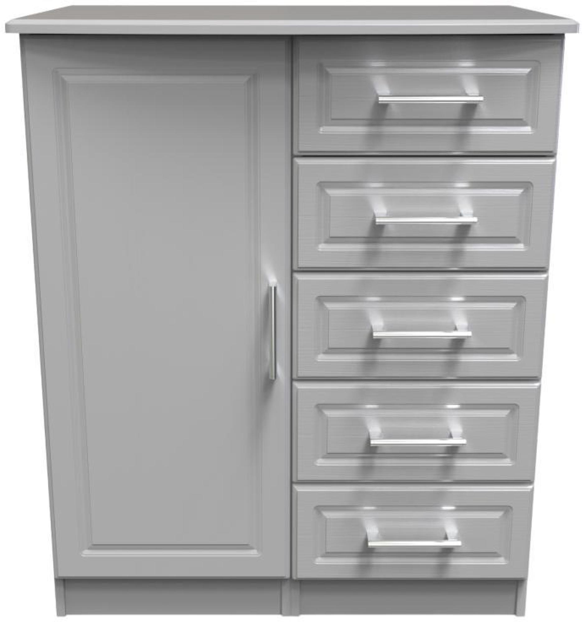 Gina Grey Ash 1 Door Midi Wardrobe