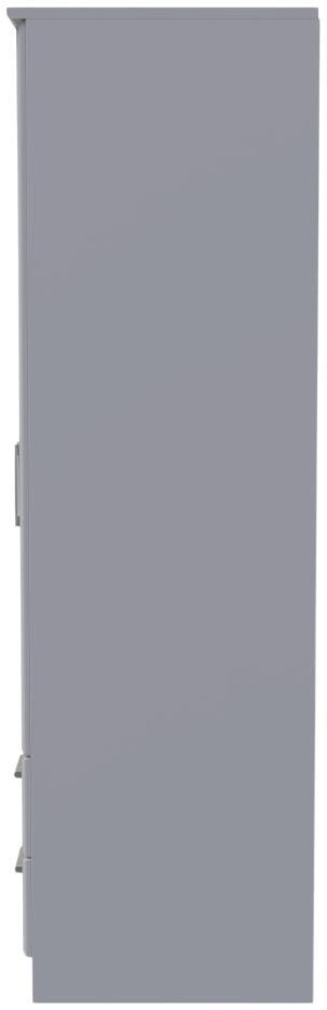 Gina Wardrobe - 2 Door - 2 Drawer - Double - Grey Ash