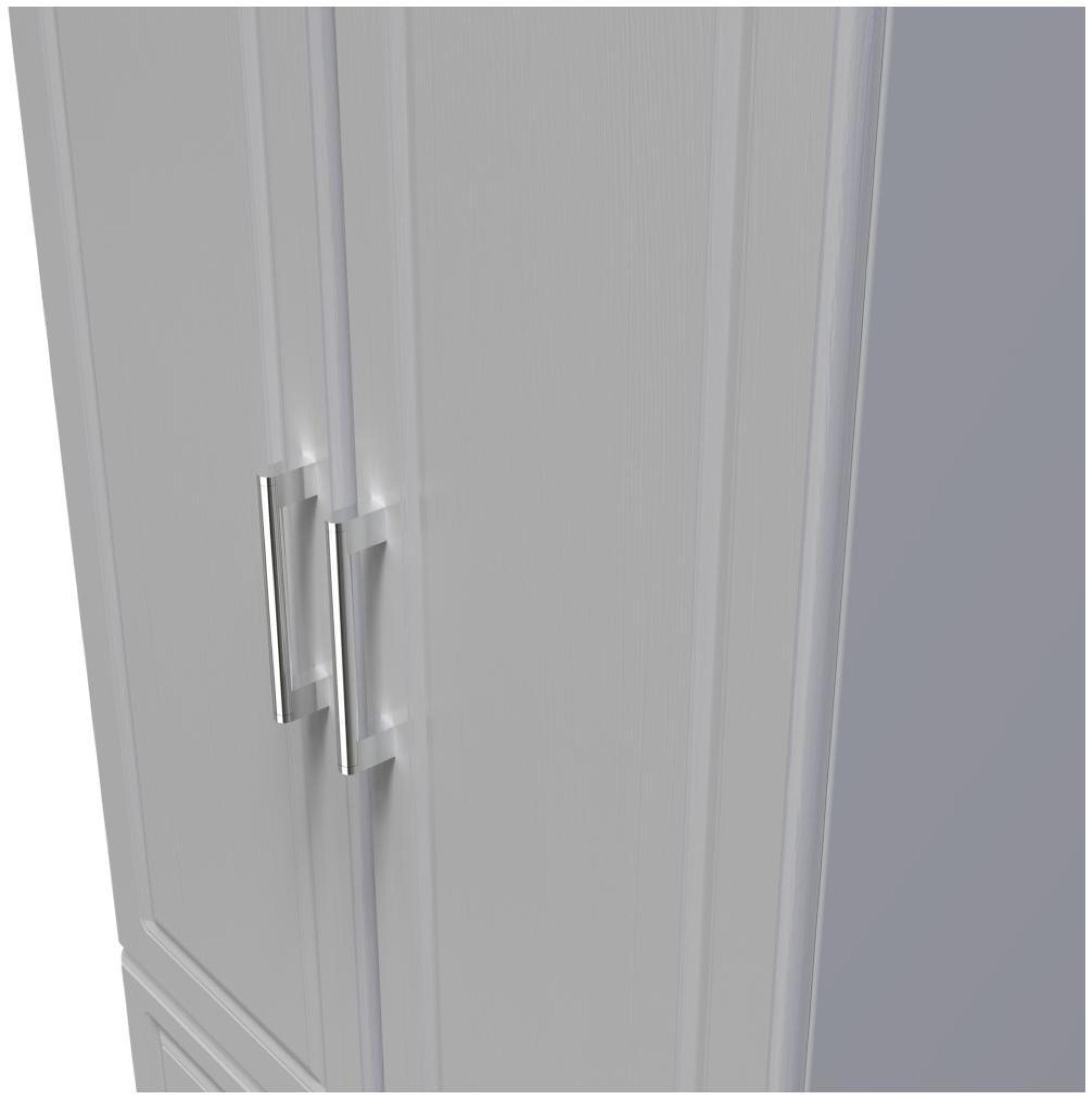 Gina Wardrobe - 2 Door - 2 Drawer - Double - Grey Ash
