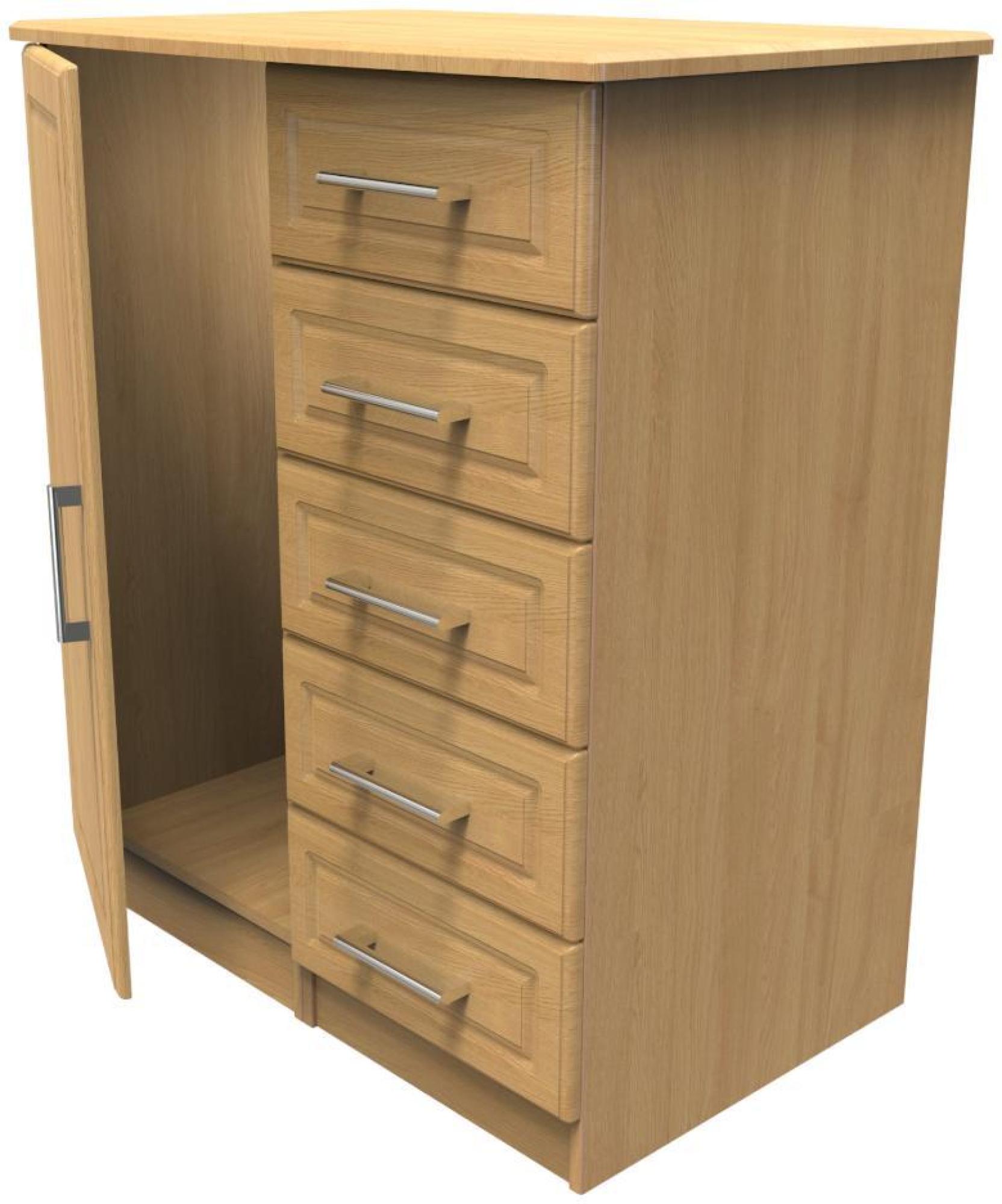 Gina Wardrobe - 1 Door - Midi - Oak