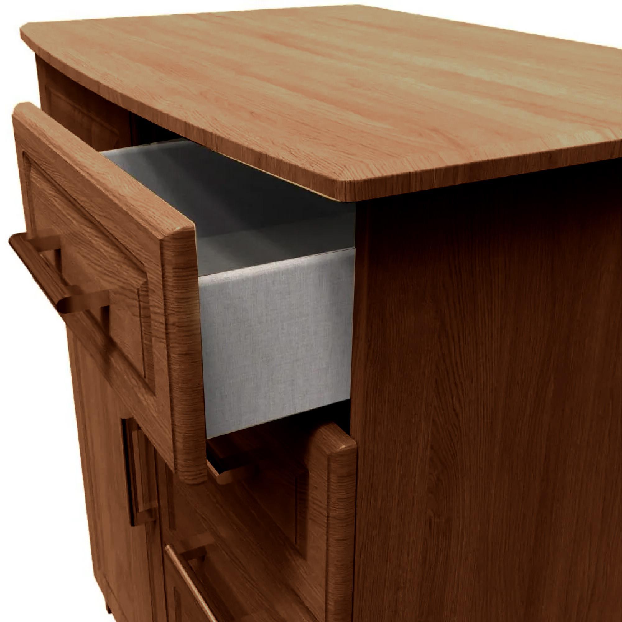 Gina Wardrobe - 1 Door - Midi - Walnut