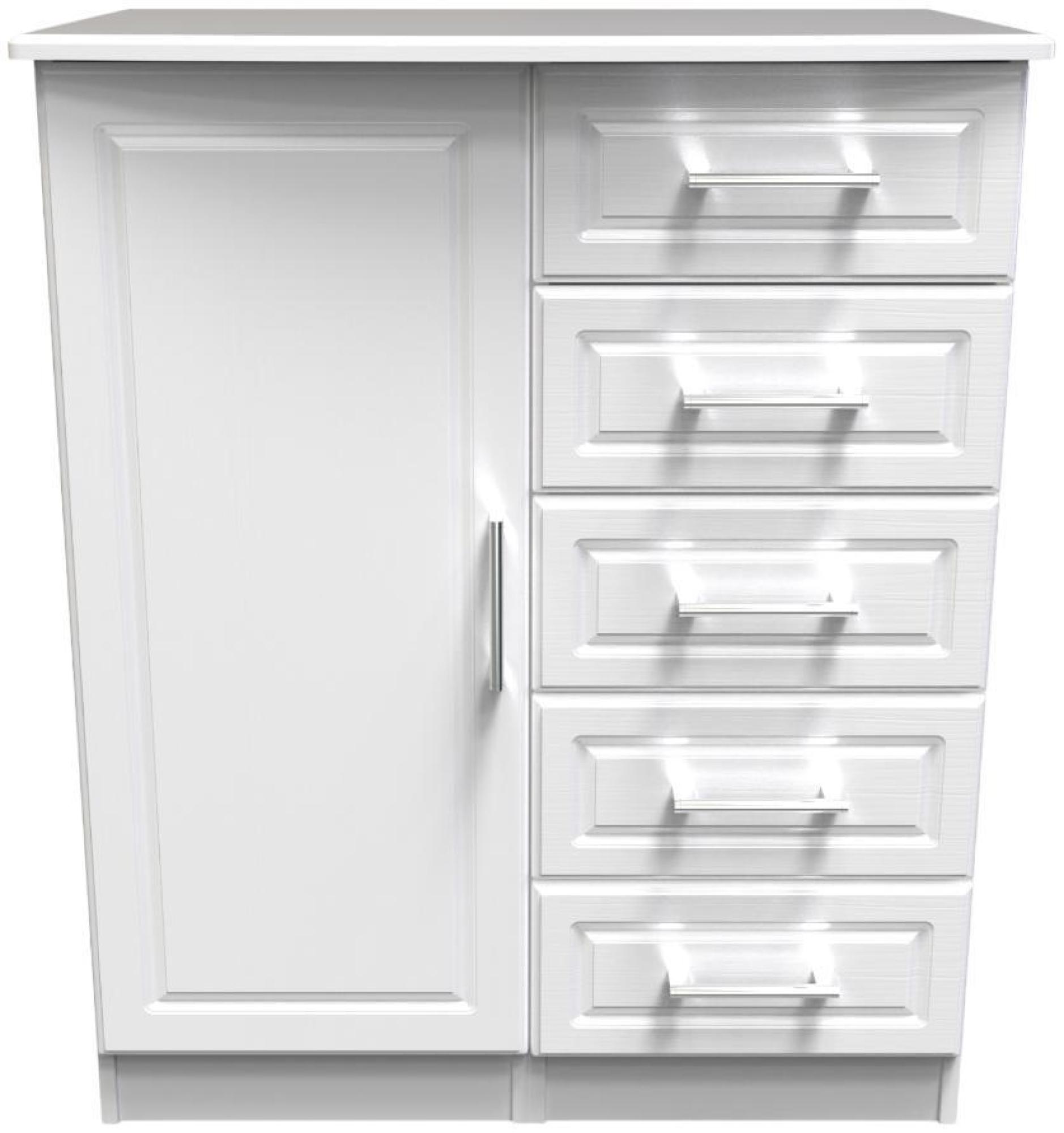 Gina White 1 Door Midi Wardrobe